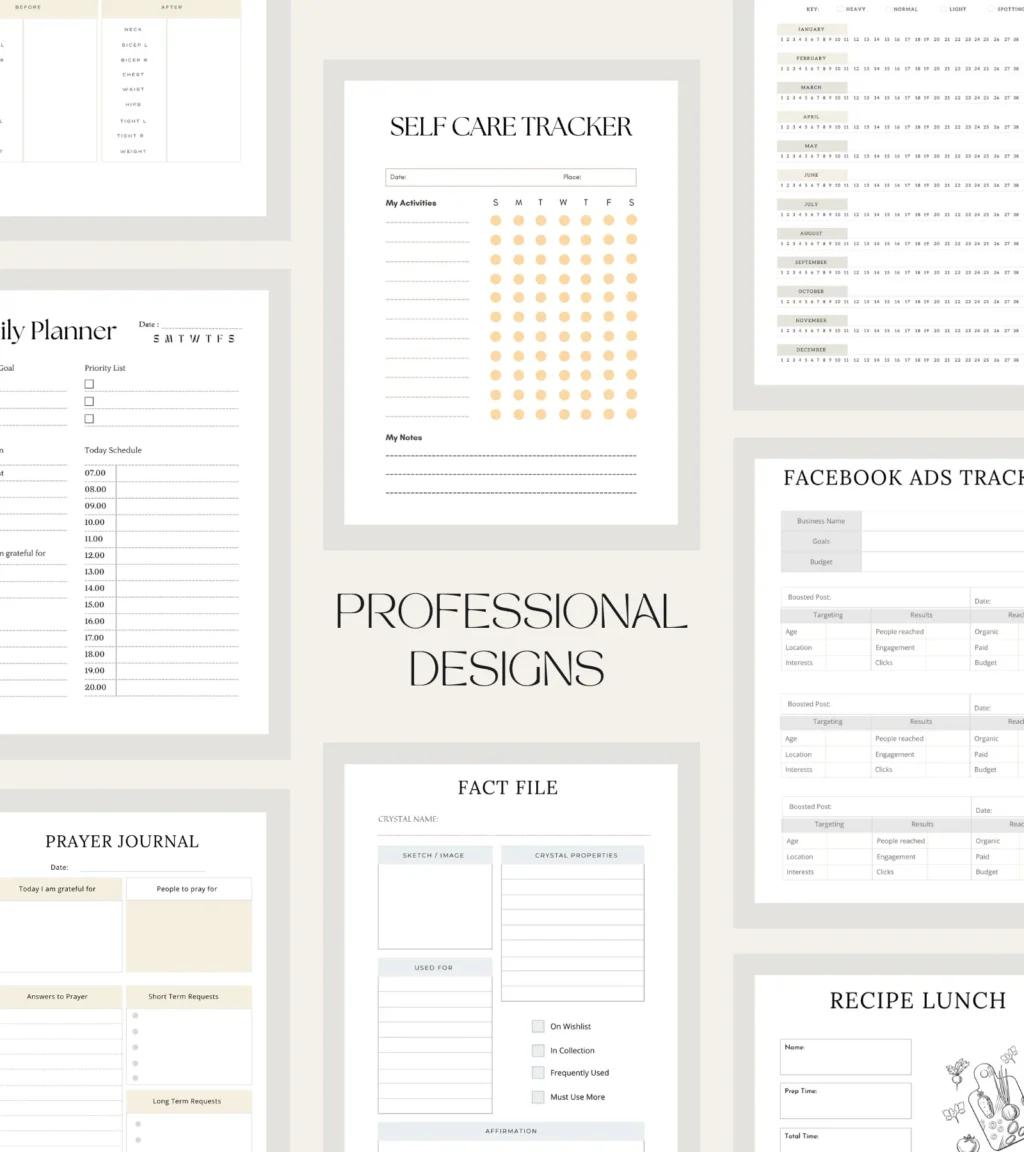 300+ PLR Digital Planners, Journals & Trackers - Canva Templates - Image 3