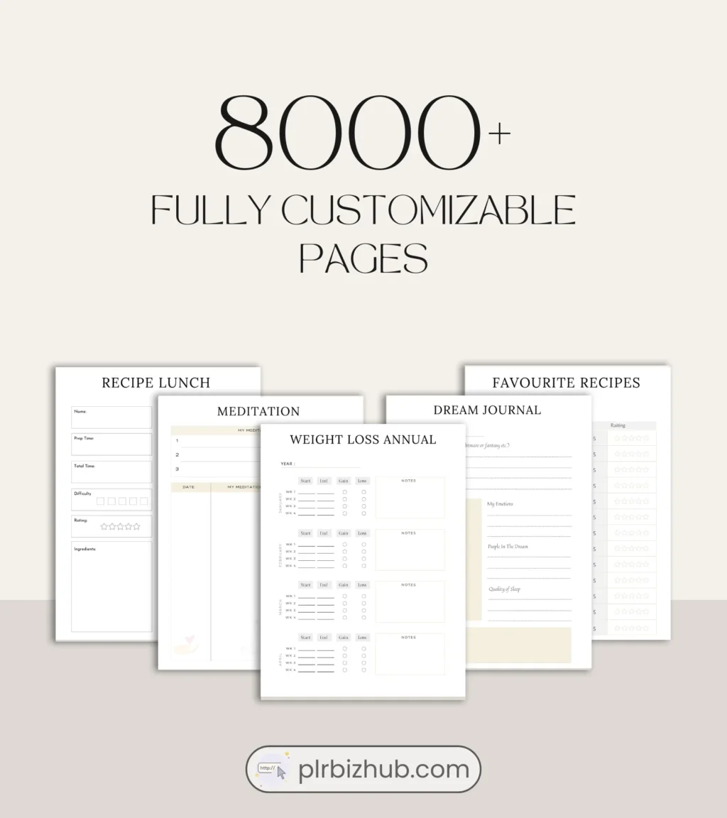 300+ PLR Digital Planners, Journals & Trackers - Canva Templates - Image 2