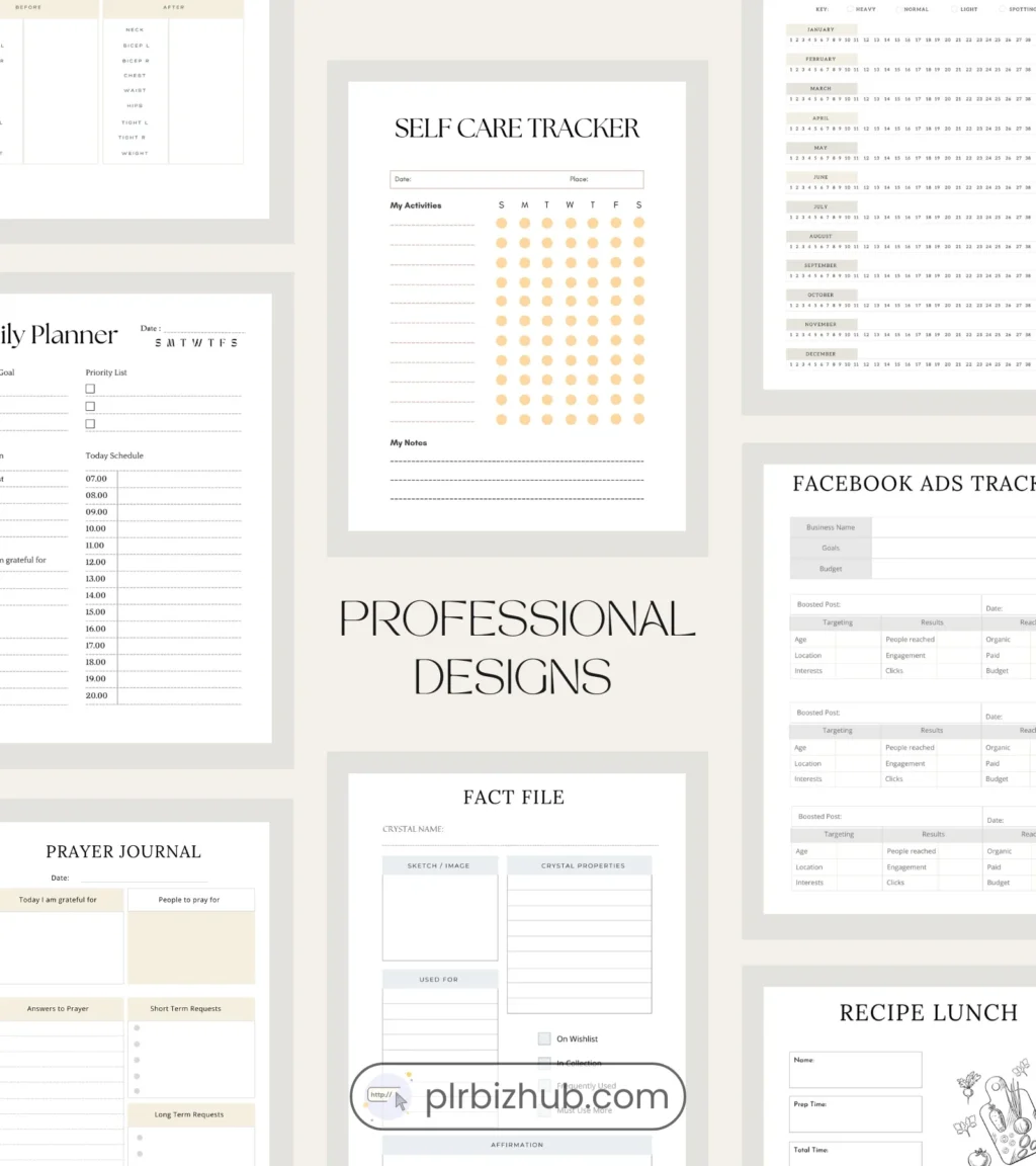300+ PLR Digital Planners, Journals & Trackers - Canva Templates - Image 3
