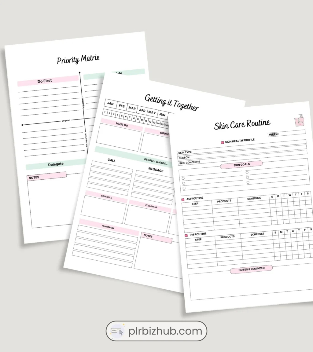 300+ PLR Digital Planners, Journals & Trackers - Canva Templates - Image 6