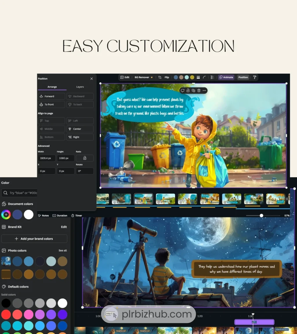 PLR Kids Animated Stories - Canva Templates Bundle - Image 4