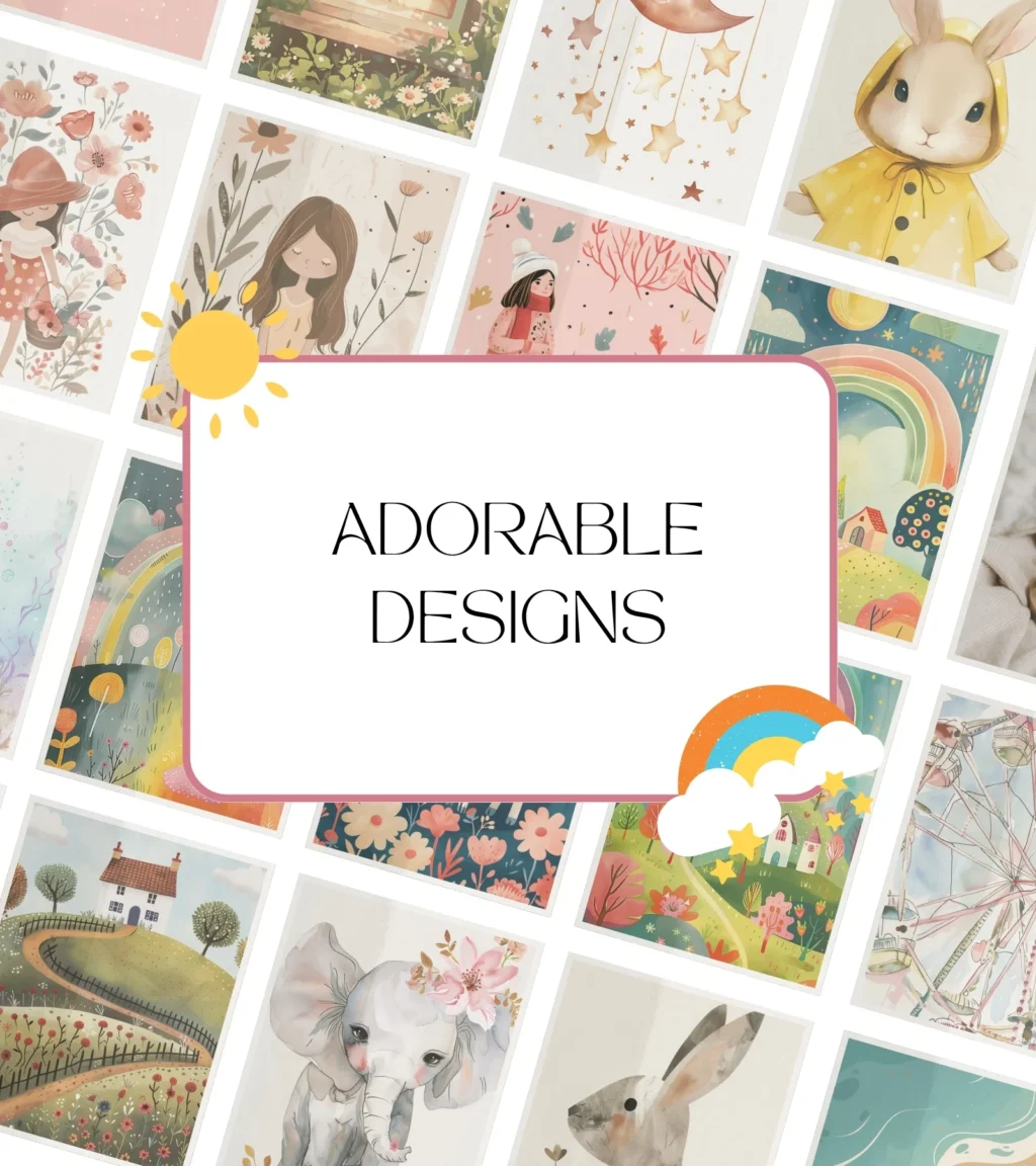 100+ PLR Kids Nursery Wall Prints Bundle - Image 2