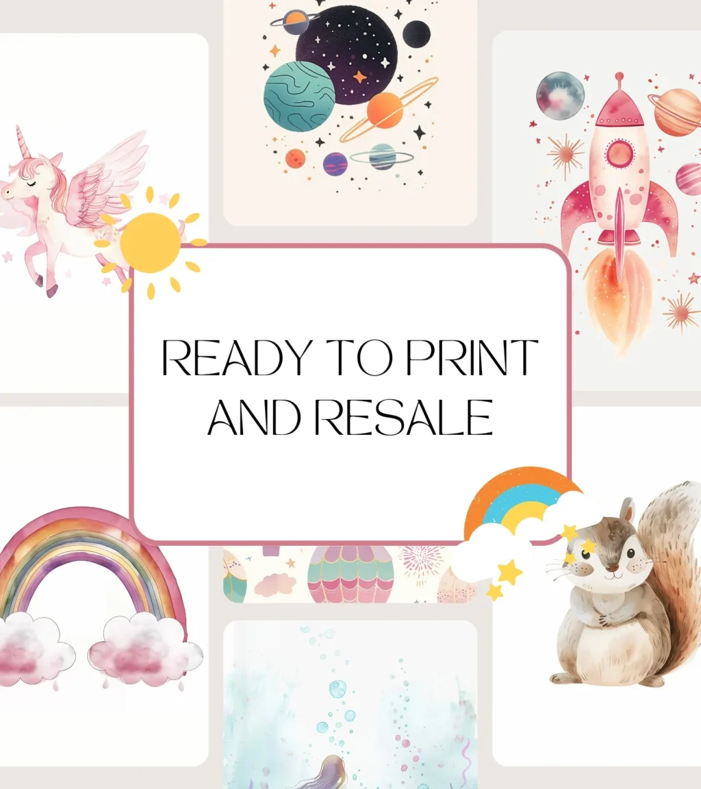 100+ PLR Kids Nursery Wall Prints Bundle - Image 4