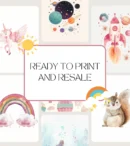 100+ PLR Kids Nursery Wall Prints Bundle