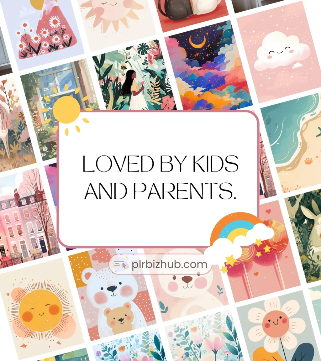 PLR Kids Printable Wall Arts Bundle - Image 3