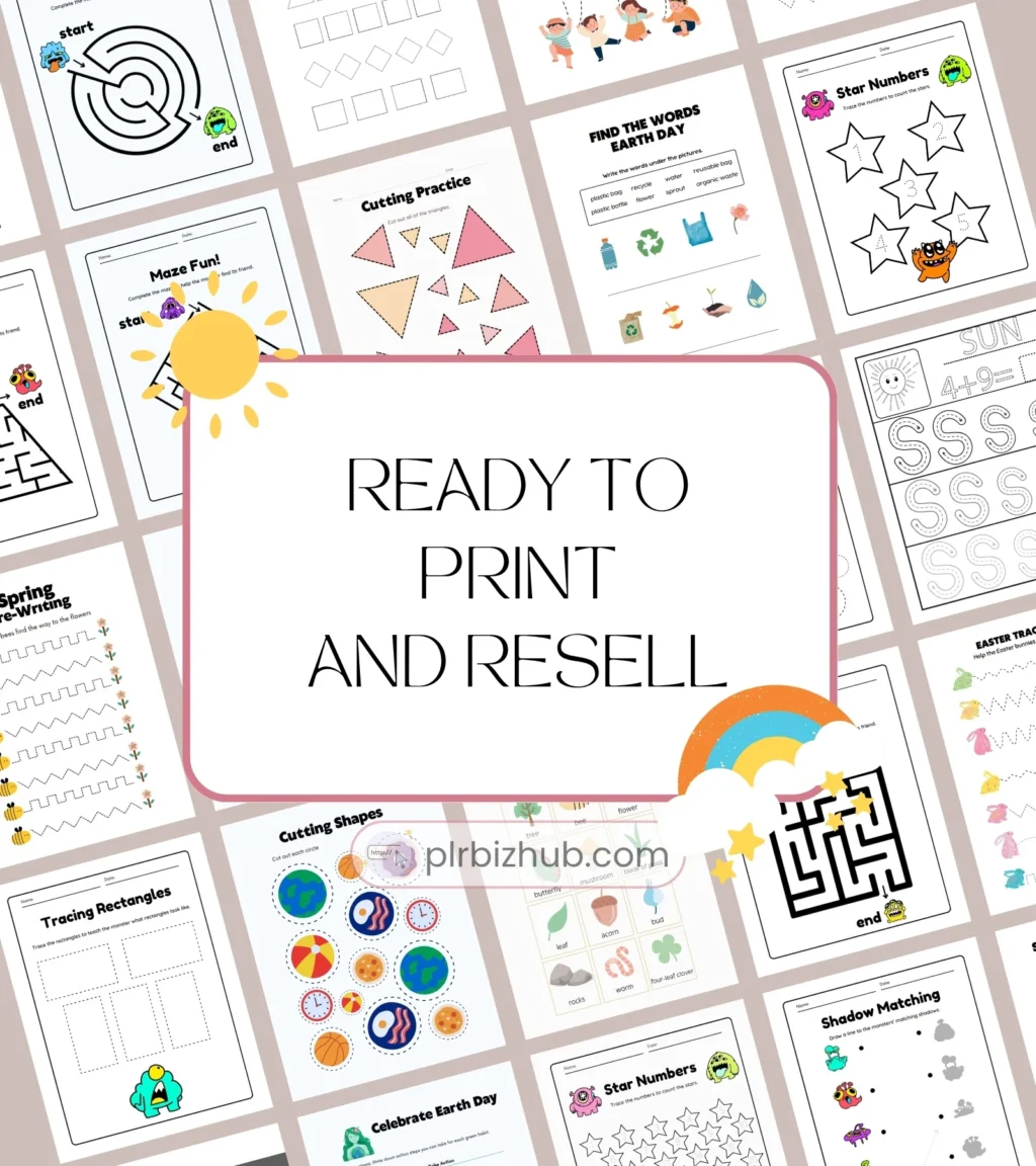12,000+ PLR Preschool Activities - Education Bundle for Kids - Image 4