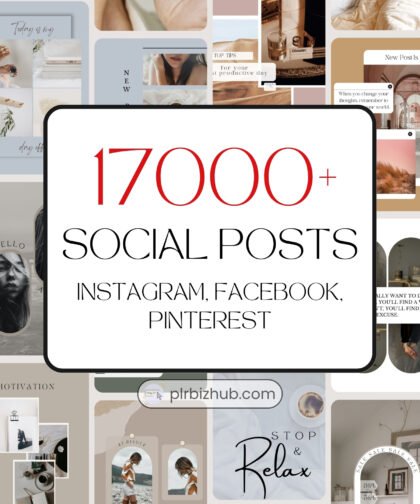 17000+ PLR Social Media Posts - Canva Templates Bundle
