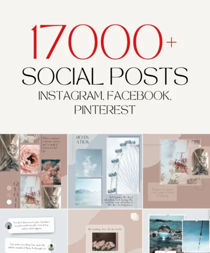 17000+ PLR Social Media Posts Canva Templates Bundle