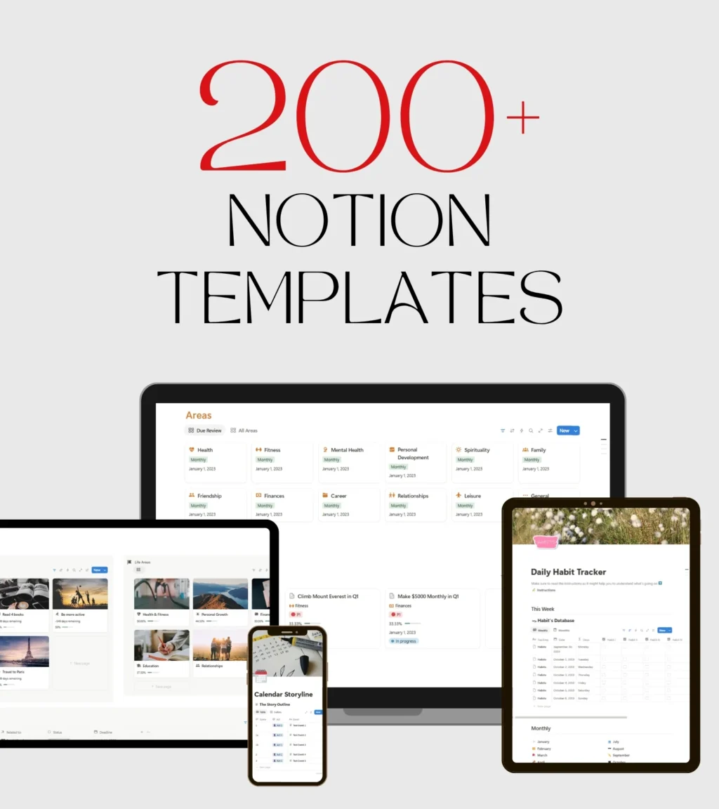200+ PLR Notion Templates Bundle