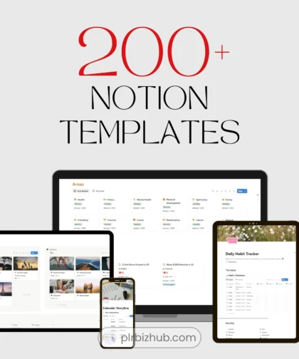 200+ PLR Notion Templates Bundle
