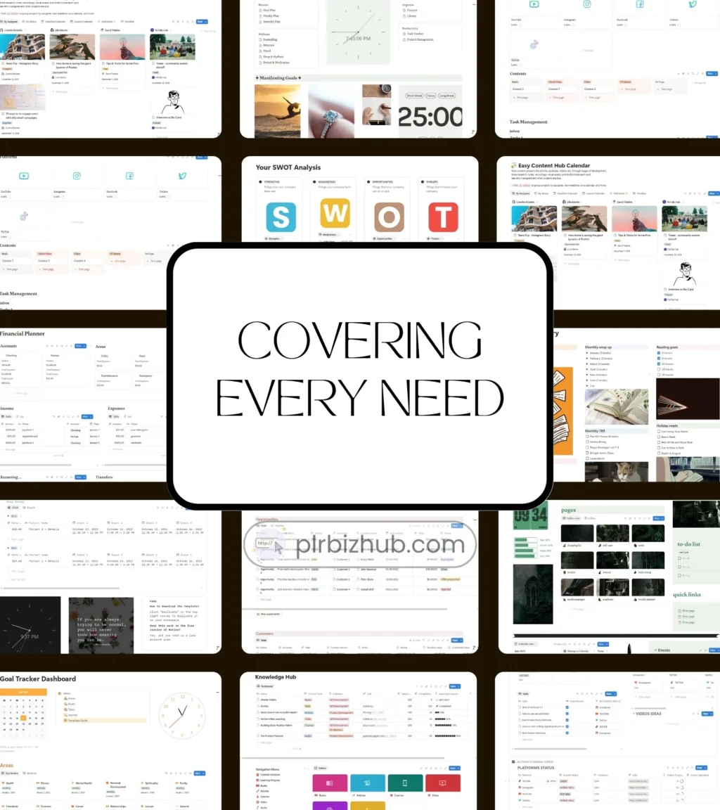 200+ PLR Notion Templates Bundle - Image 3