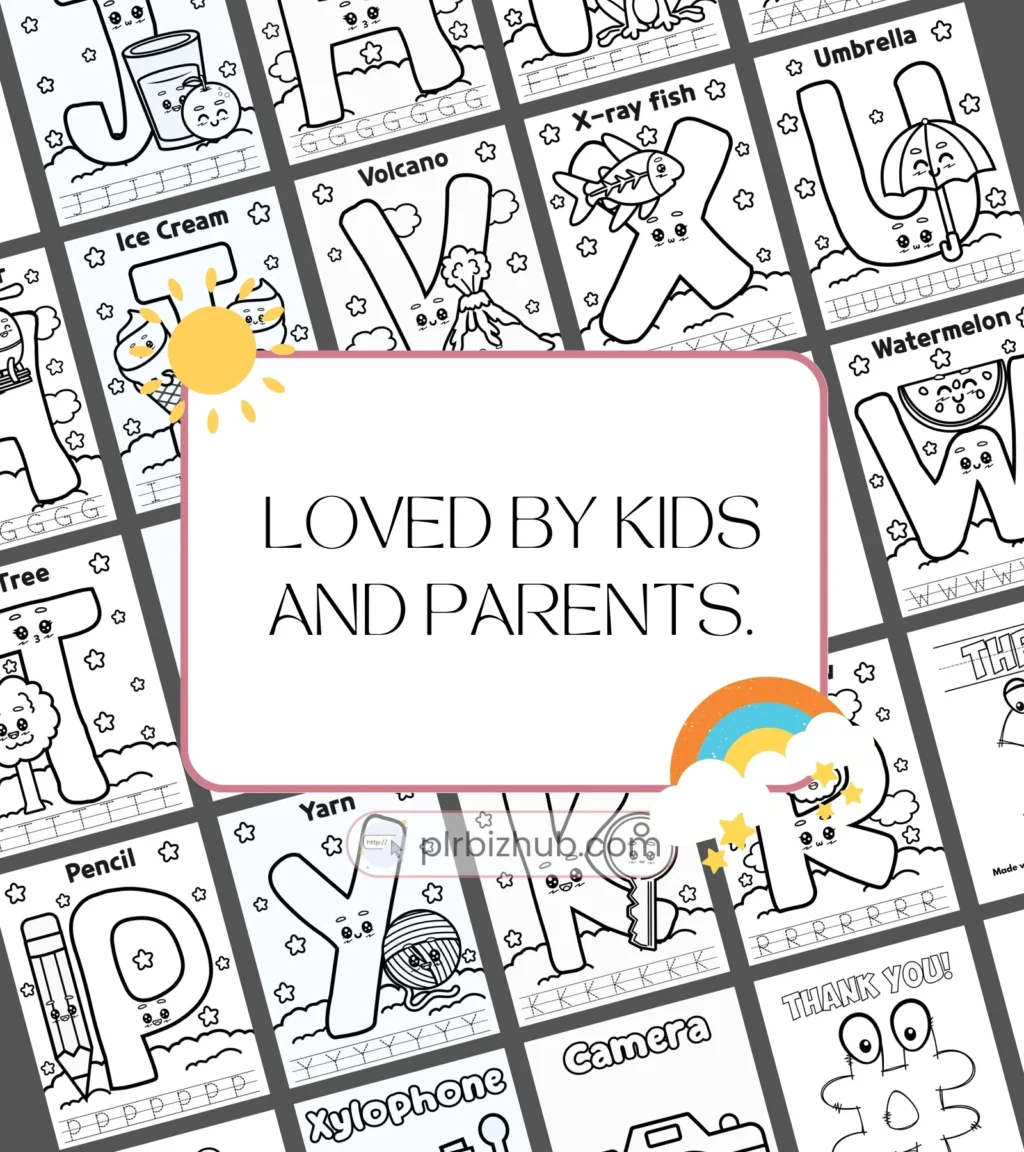 3000+ PLR Printable Coloring Pages Bundle for Kids - Image 3