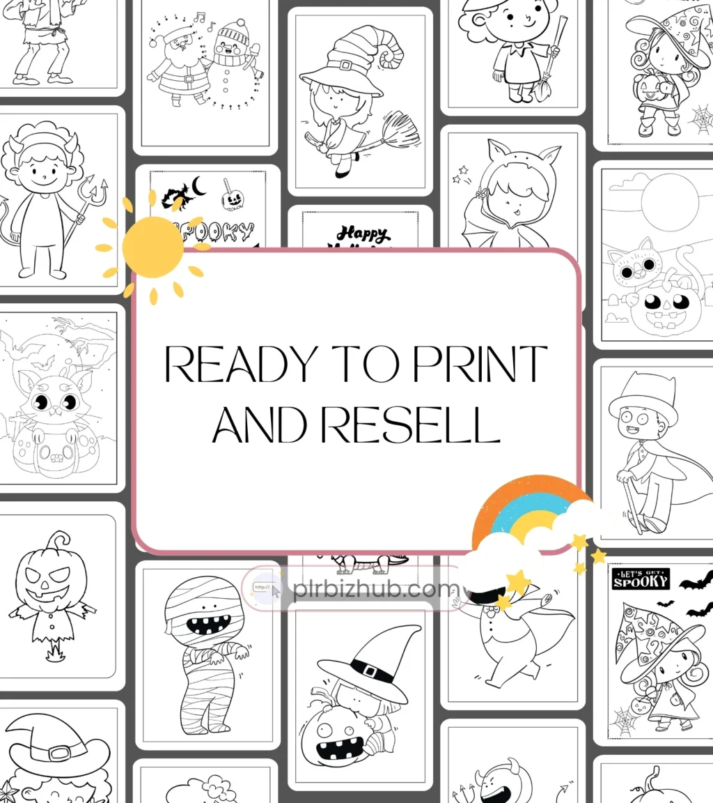 3000+ PLR Printable Coloring Pages Bundle for Kids - Image 4