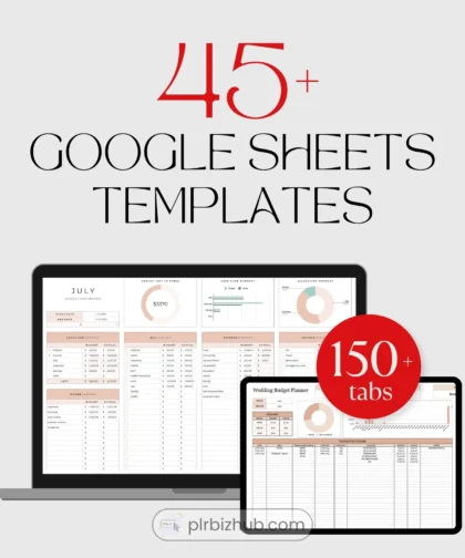 45+ PLR Google Spreadsheet Templates Bundle