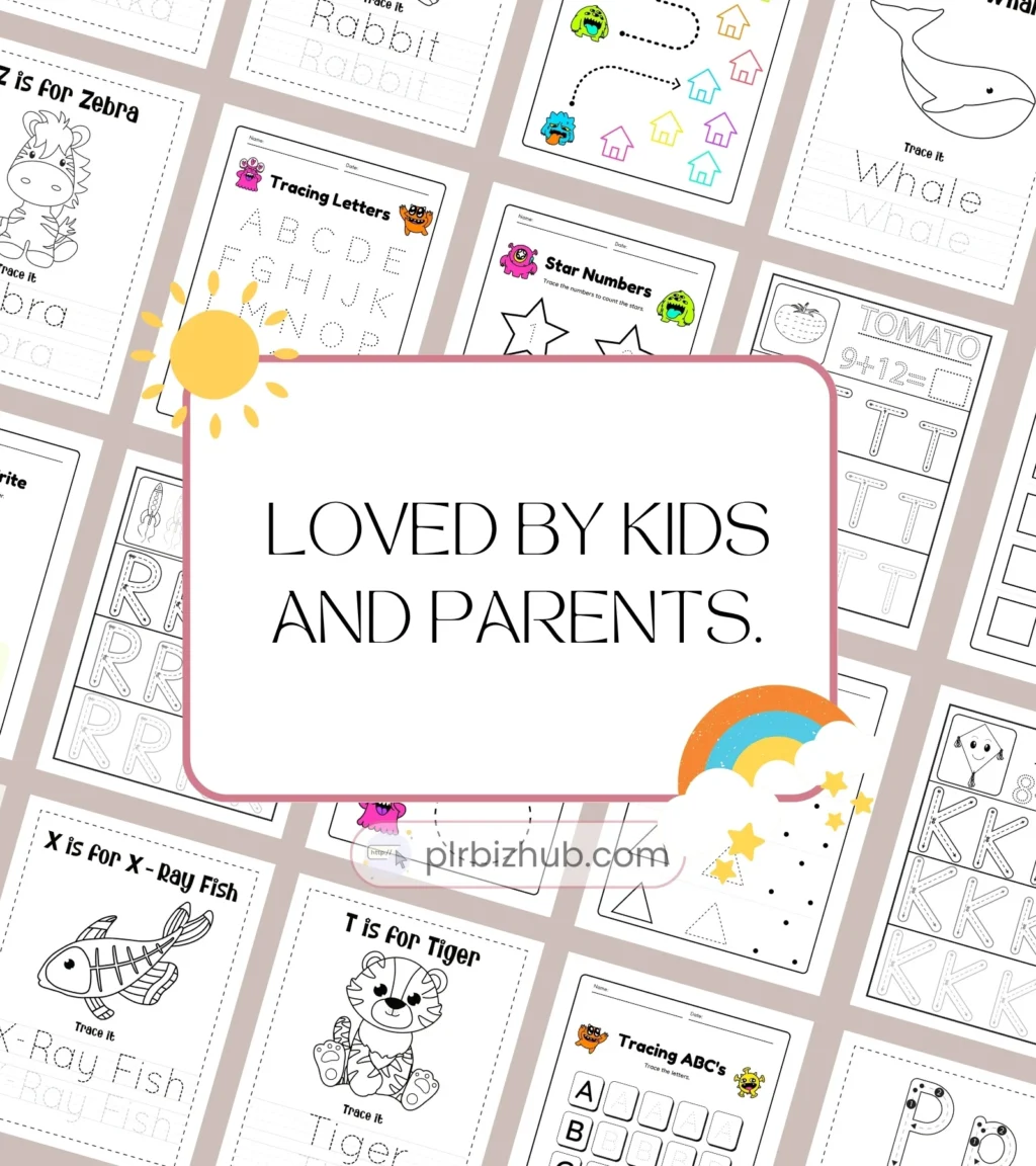 Kids Digital Products Complete Bundle - 15,000+ PLR Play and Learn Preschool Activities - Image 6