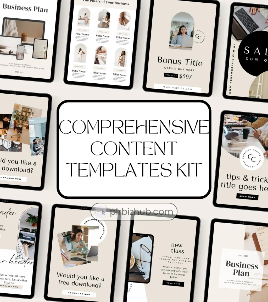 Comprehensive PLR Templates Bundle for Course Creators, Coaches and Influencers - Image 5