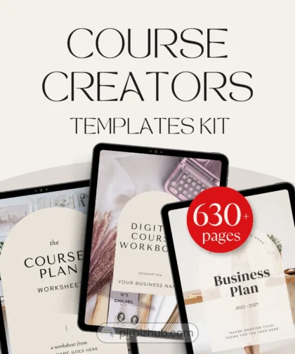 PLR Course Creators Templates Kit (630+ Pages)