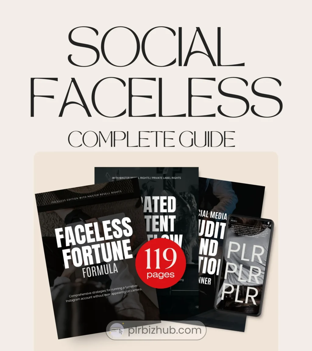 Social Faceless Complete Guide (3 PLR Ebooks)