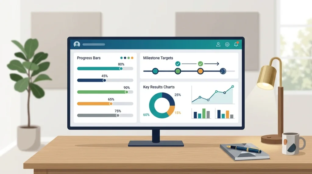 notion goal setting and okr tracking dashboard